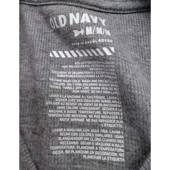 Old Navy Womens Grey Thermal Shirt Size Medium - Picture 3 of 6
